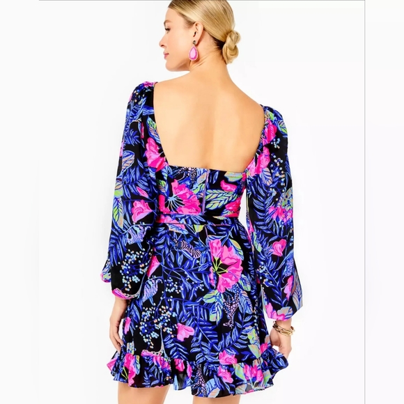 New w/Tags! Lilly Pulitzer Lila Dress in Onyx Earned Stripes, Sz 12 - Picture 3 of 9